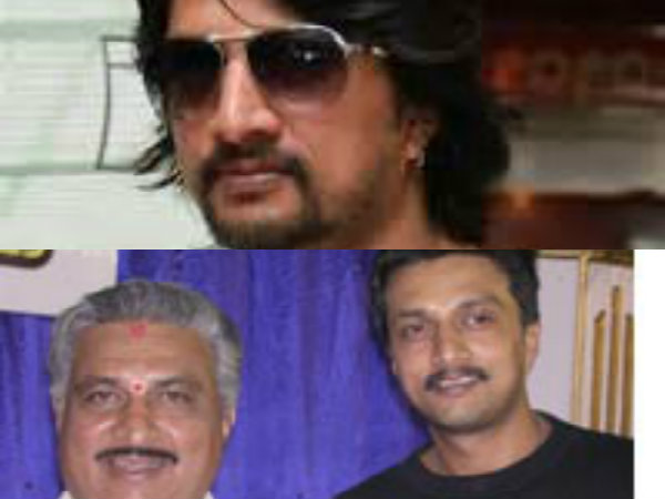 Sudeep And His Father Sanjeev Manjappa