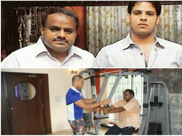 HD Kumarswamy And Son Nikhil 