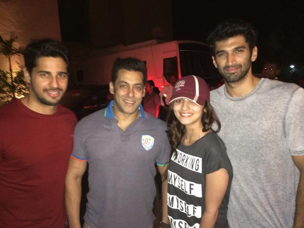 Salman With Alia, Siddharth, Aditya