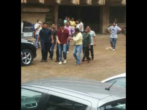 Sidharth Looking Busy During Shoot
