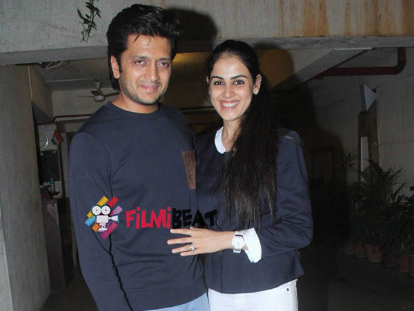 Riteish Deshmukh With His Wife Riteish Deshmukh With His Wife