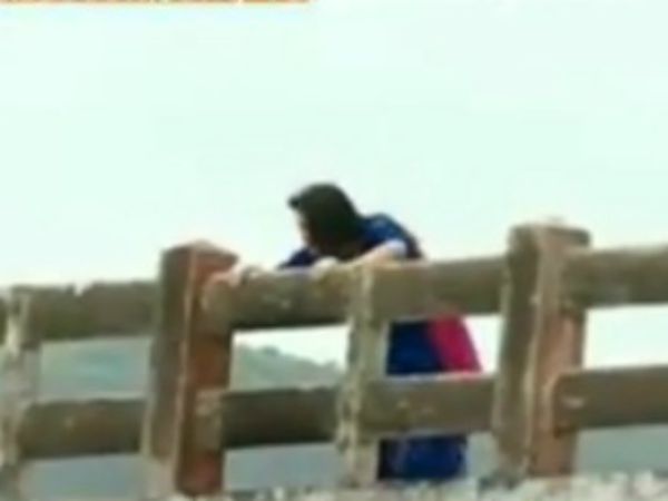 Ishaani Jump Into Water