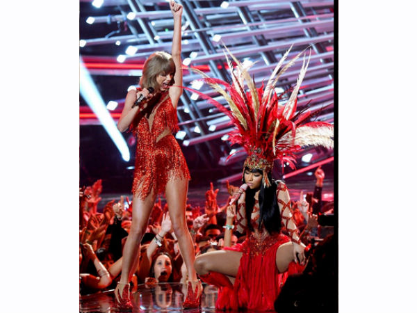 No Bad Blood Between Taylor Swift & Nicki Minaj, Perform Together At VMAs!