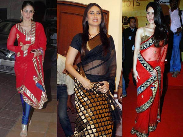 Kareena loves wearing anarkali or a saree