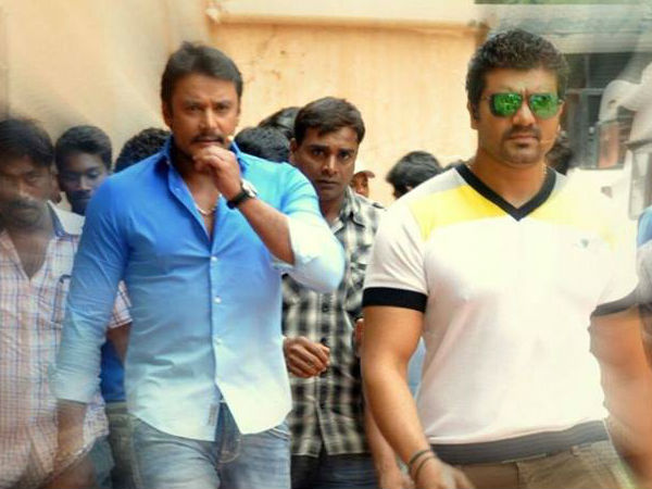 Darshan's Entry On The Sets Of Maja Talkies 