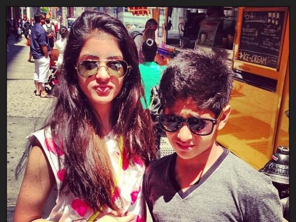 Navya With Brother