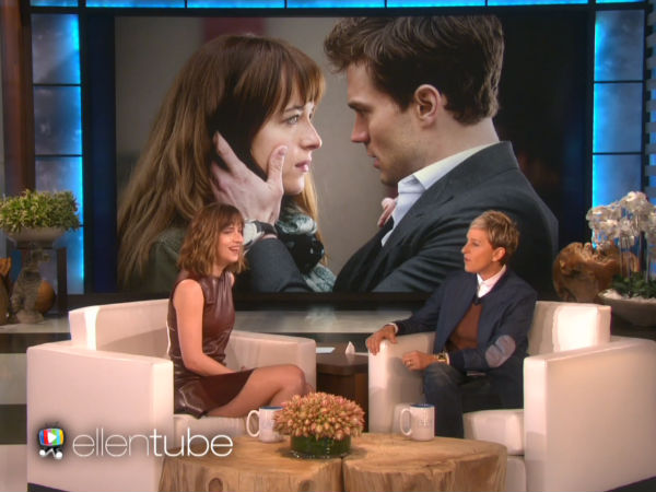 WATCH: Ellen DeGeneres Gifts Dakota Johnson A Flogger, Riding Crop & Handcuffs