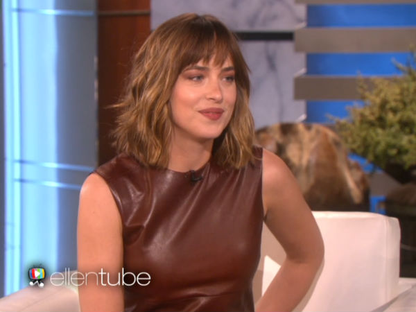 WATCH: Ellen DeGeneres Gifts Dakota Johnson A Flogger, Riding Crop & Handcuffs