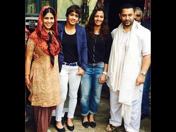 Aamir-Sakshi-Phogat Sisters Aamir-Sakshi-Phogat Sisters