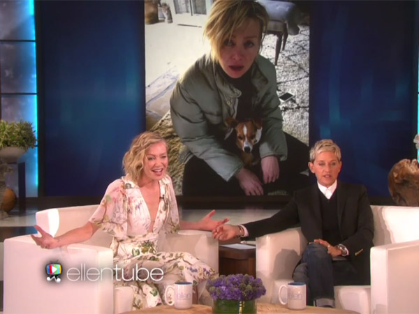 Ellen Shares Hilarious Pics of Wife Portia's Crazy Hair Days Sans Makeup! Ellen Shares Hilarious Pics of Wife Portia's Crazy Hair Days Sans Makeup!
