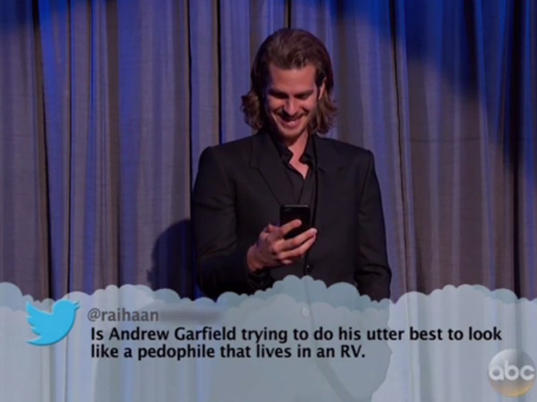 Celebrities Read Mean Tweets: Benedict, Emily Blunt, Andrew Garfield, Salma Hayek and More Celebrities Read Mean Tweets: Benedict, Emily Blunt, Andrew Garfield, Salma Hayek and More