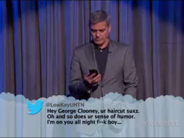 Celebrities Read Mean Tweets: Benedict, George, Emily Blunt, Andrew Garfield, Salma Hayek and More Celebrities Read Mean Tweets: Benedict, George, Emily Blunt, Andrew Garfield, Salma Hayek and More