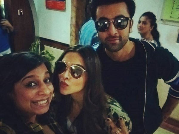 Ranbir, Deepika With A Fan