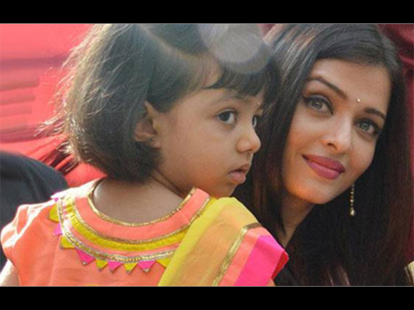 Aaradhya-Aish At A Temple