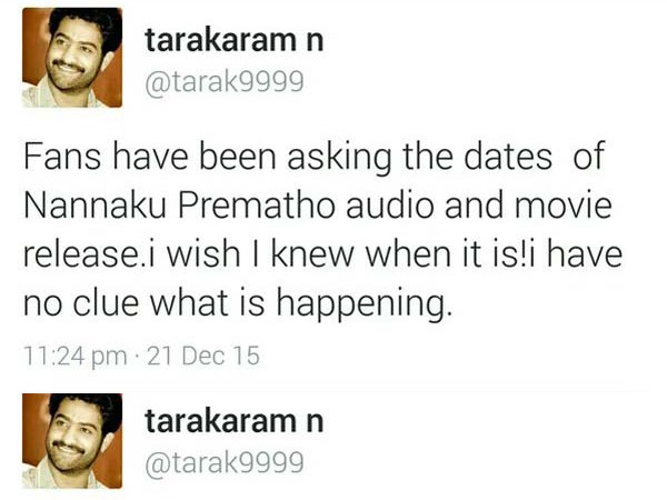NTR Tweets Shocking Statement Midnight, Says Account Hacked