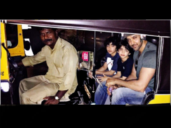 Hrithik Roshan Auto Ride With Kids