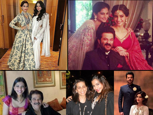 Sonam Kapoor with her family