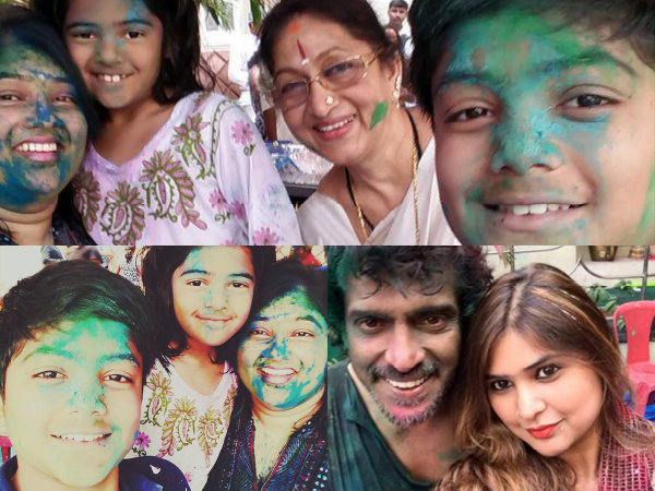 PICS: Mr & Mrs Upendra Celebrates Holi With Family And Friends!