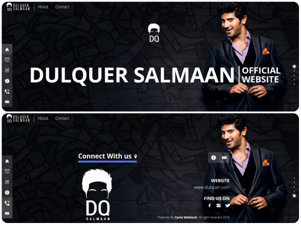Dulquer Salmaan To Launch His Official Website