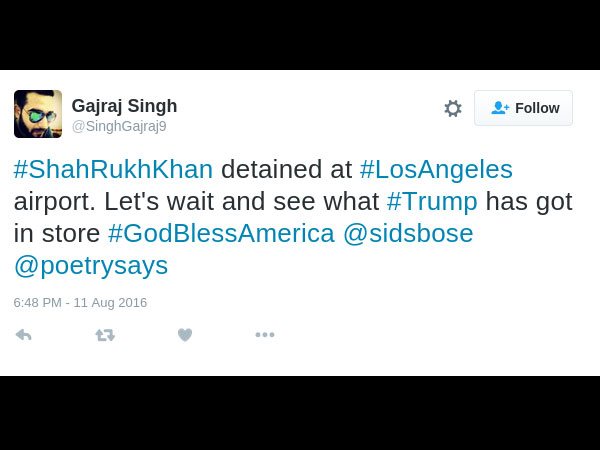 So Funny! SRK Trolled On Twitter For Airport Detention