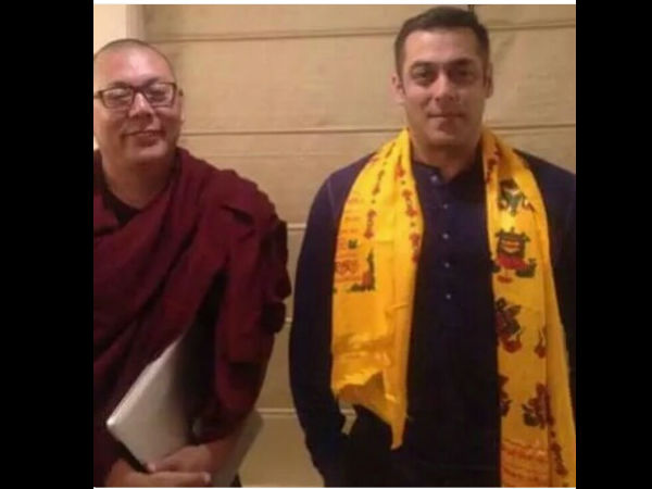 Salman With a Monk Salman With a Monk
