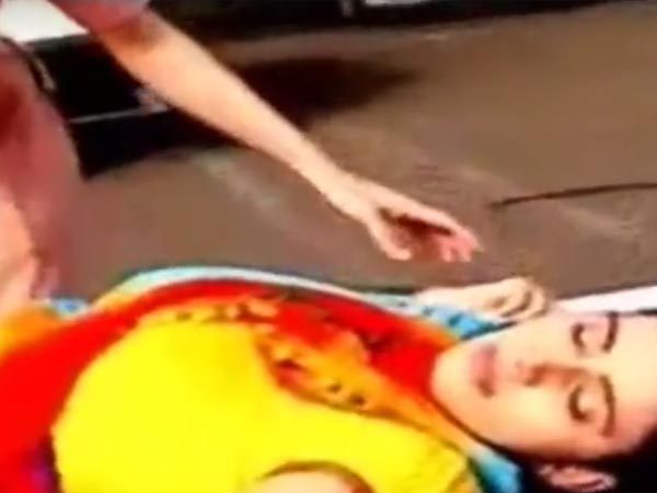 tanuja meets with an accident 