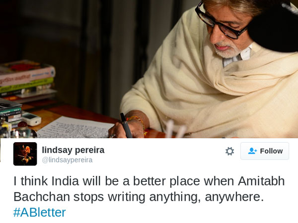 In Tweet: 'Stop Writing' 