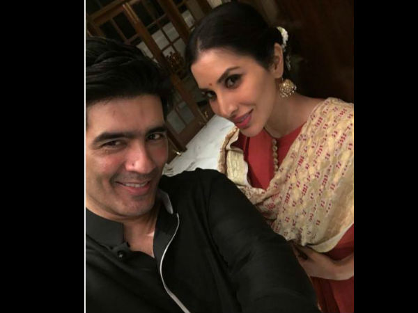 Sophie Choudary With Manish Malhotra
