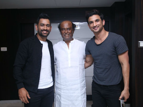 Superstar Rajinikanth With M.S Dhoni & Sushant Singh Rajput