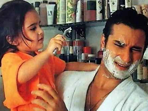 Sara With Her Daddy Saif Sara With Her Daddy Saif