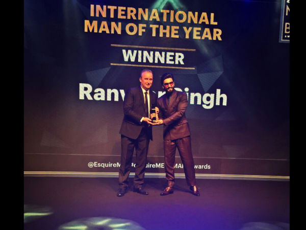 Ranveer With His Award 