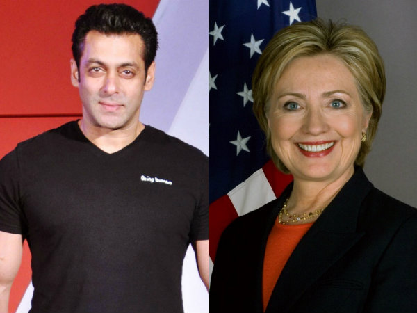 Salman Khan Hillary Clinton Salman Khan Hillary Clinton