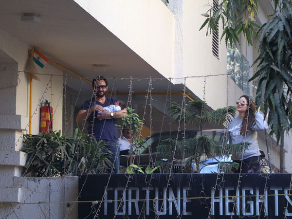 Kareena & Saif With Their Little Munchkin