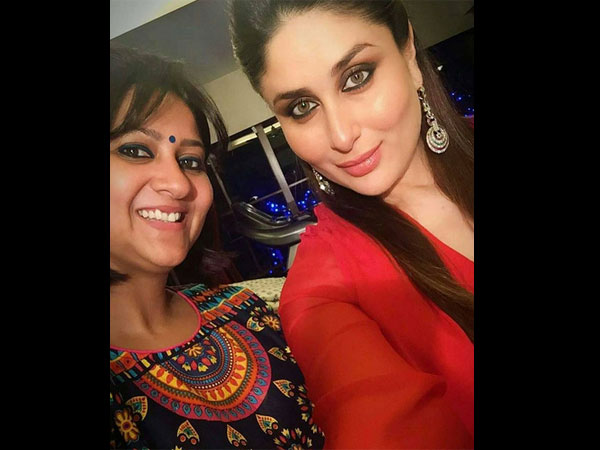 Kareena With Her Make-up Artist