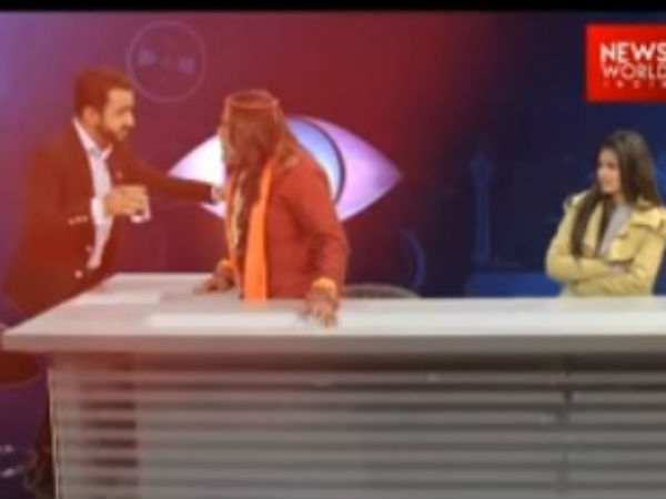 Om Swami Throws Water On Anchor!