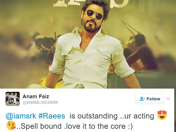 Anam Faiz ‏@ANAMLIKESSRK 