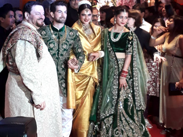 Rekha With The Newlyweds