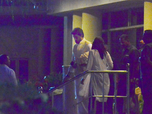 Aish & Abhi Clicked Outside The Hospital