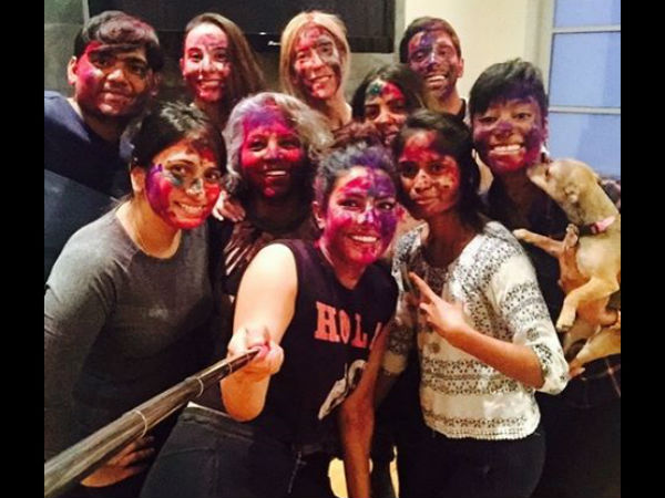 Priyanka With Her Team