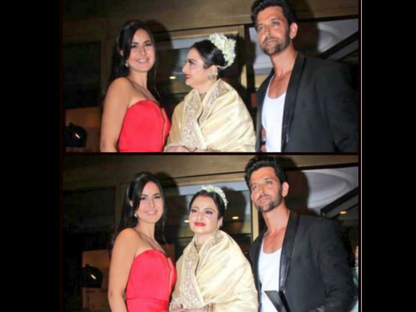 Katrina With Hrithik & Rekha Katrina With Hrithik & Rekha