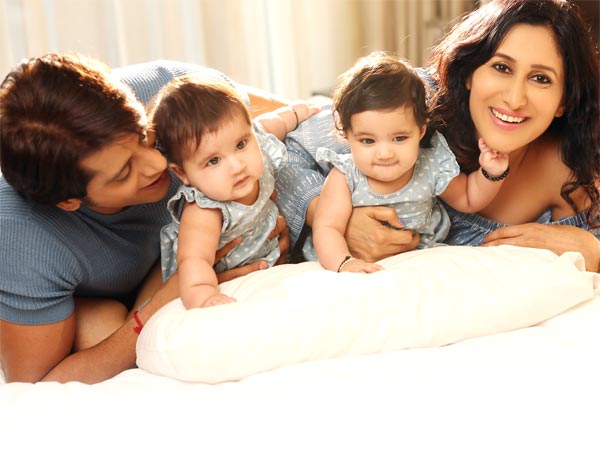 Karanvir With His Babies Karanvir With His Babies