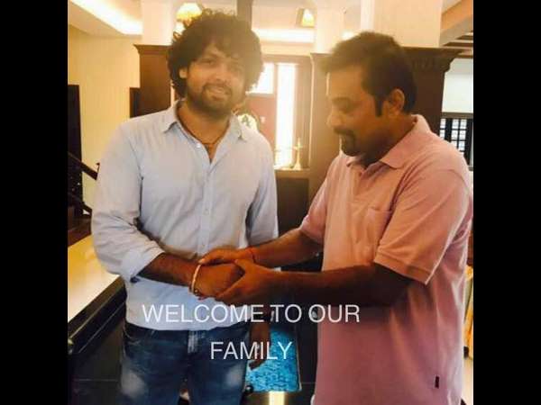 Rashmika's Father Holding Rakshit's Hand