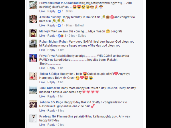 Wishes Galore On Facebook For Rakshit Shetty