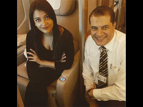 Aishwarya With A Crew Member