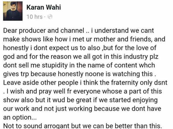 Karan Says Don’t Sell Stupidity In The Name Of Content