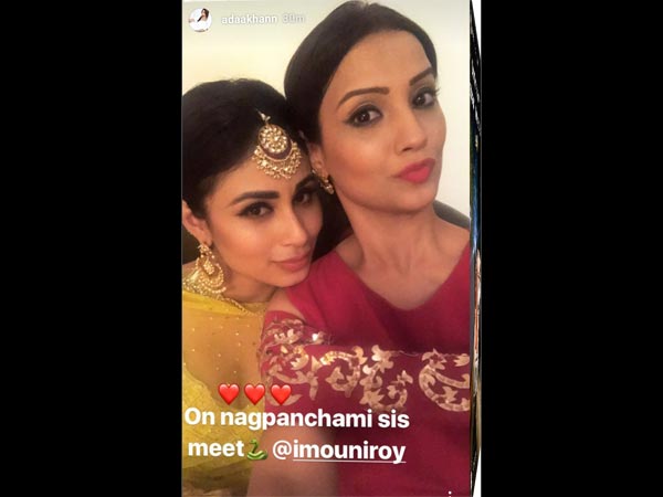 Adaa Khan With Mouni Roy Adaa Khan With Mouni Roy