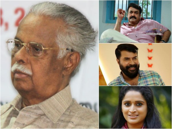 T Padmanabhan's Favourite Malayalam Actors