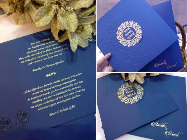 Aashka & Brents’ Royal & Elegant Wedding Card Aashka & Brents’ Royal & Elegant Wedding Card