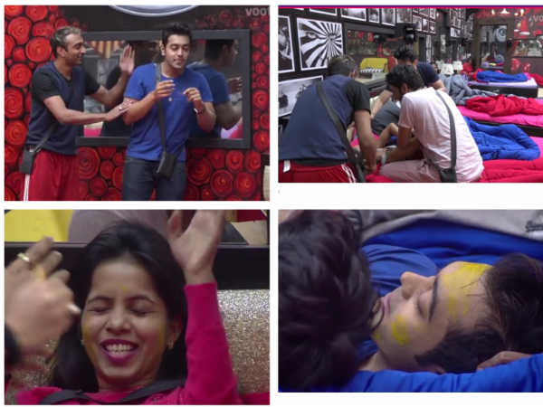 Bigg Boss 11: The Housemates Perform Luv Tyagi & Dhinchak Pooja’s Haldi Ceremony!! Bigg Boss 11: The Housemates Perform Luv Tyagi & Dhinchak Pooja’s Haldi Ceremony!!