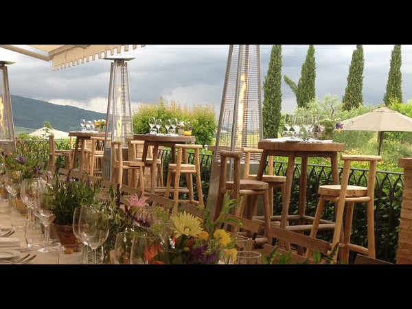 Open Dining Area Overlooking The Vineyard